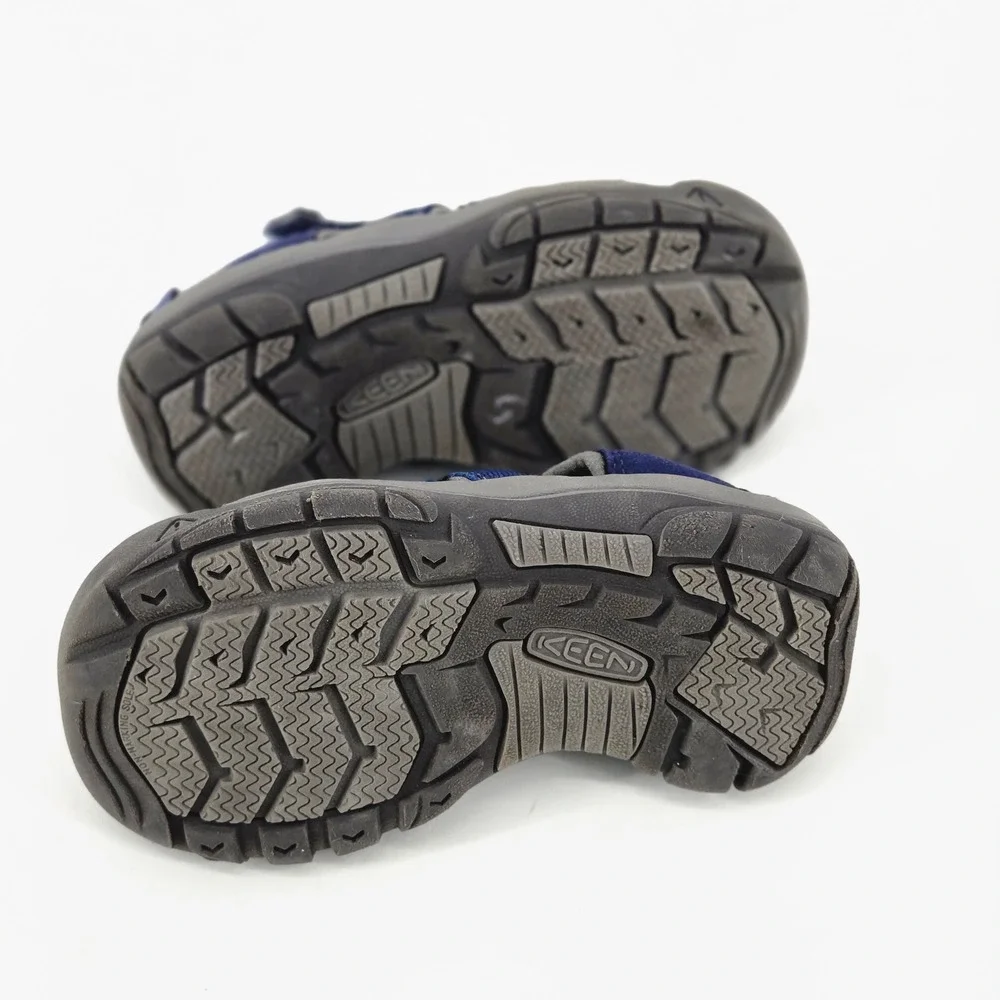 KEEN Newport H2 Navy Blue Yellow Waterproof Closed Toe Sandals Toddler Kids 10